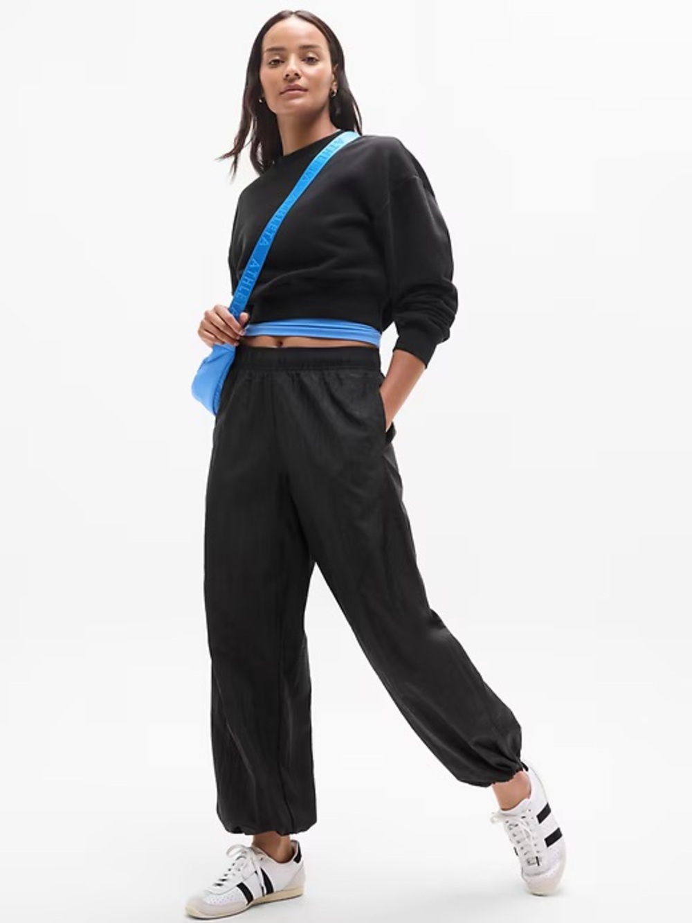 Athleta Lunar Sheen Utility Mid Rise Athletic Pant